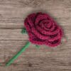 Red Crochet Rose