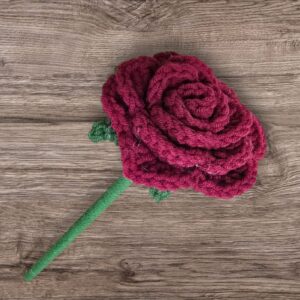 Red Crochet Rose