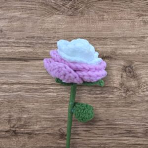 Pink Crochet Rose